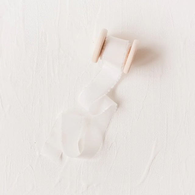 Lademya Silks/オリジナルシルクリボン/Original Silk Ribbon -Pure White
