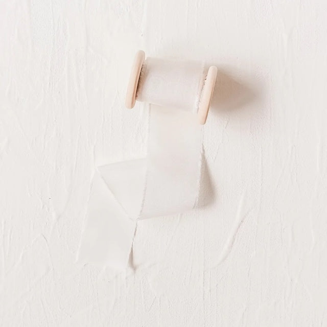 Lademya Silks/オリジナルシルクリボン/Original Silk Ribbon -Pure White