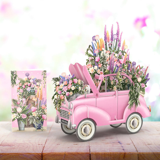 Me&amp;McQ/Single Card/The Pink Flower Car