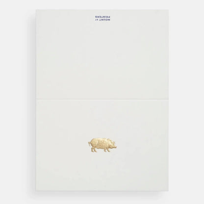 Mount Street Printers/ミニボックスカード/Pig Gift Notecards