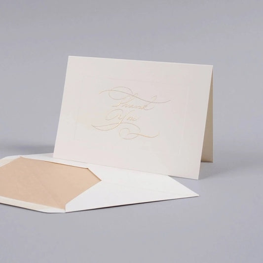 Mount Street Printers/ボックスカード/Calligraphy Thank You Gold