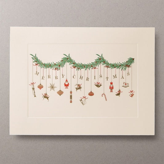 Mount Street Printers/ボックスカード/Merry Christmas Garland Christmas Card
