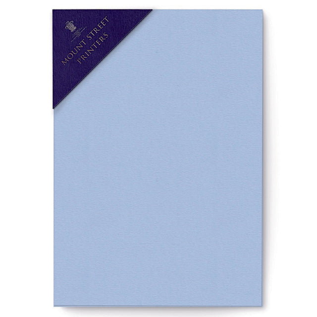 Mount Street Printers/Stationery/A5 Writing Sheets Sets- Azure Blue