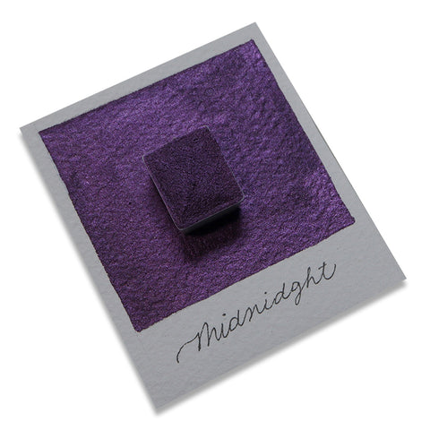 The Creative Kinds/Calligraphy Ink/Single Half Pan Shimmer - Midnight