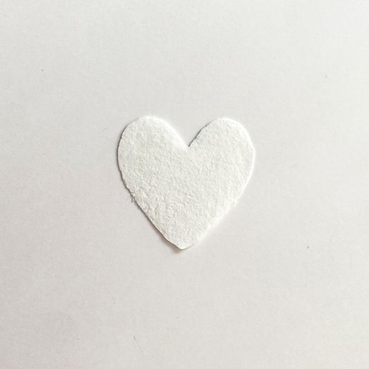 OBLATION/Mini Card/Petite Heart WHITE All Deckle -Without Envelopes