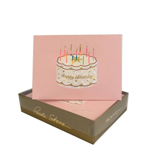 Paula Skene/Single Card/Starring Birthday Cake on Pink