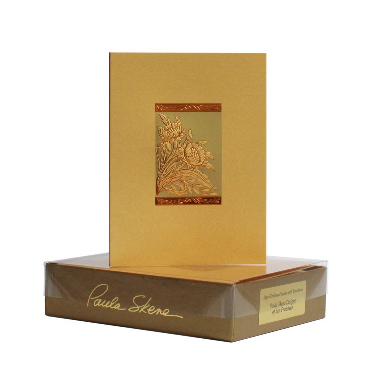 Paula Skene/Single Card/Floral Deco Duo - Copper Tint on Satin