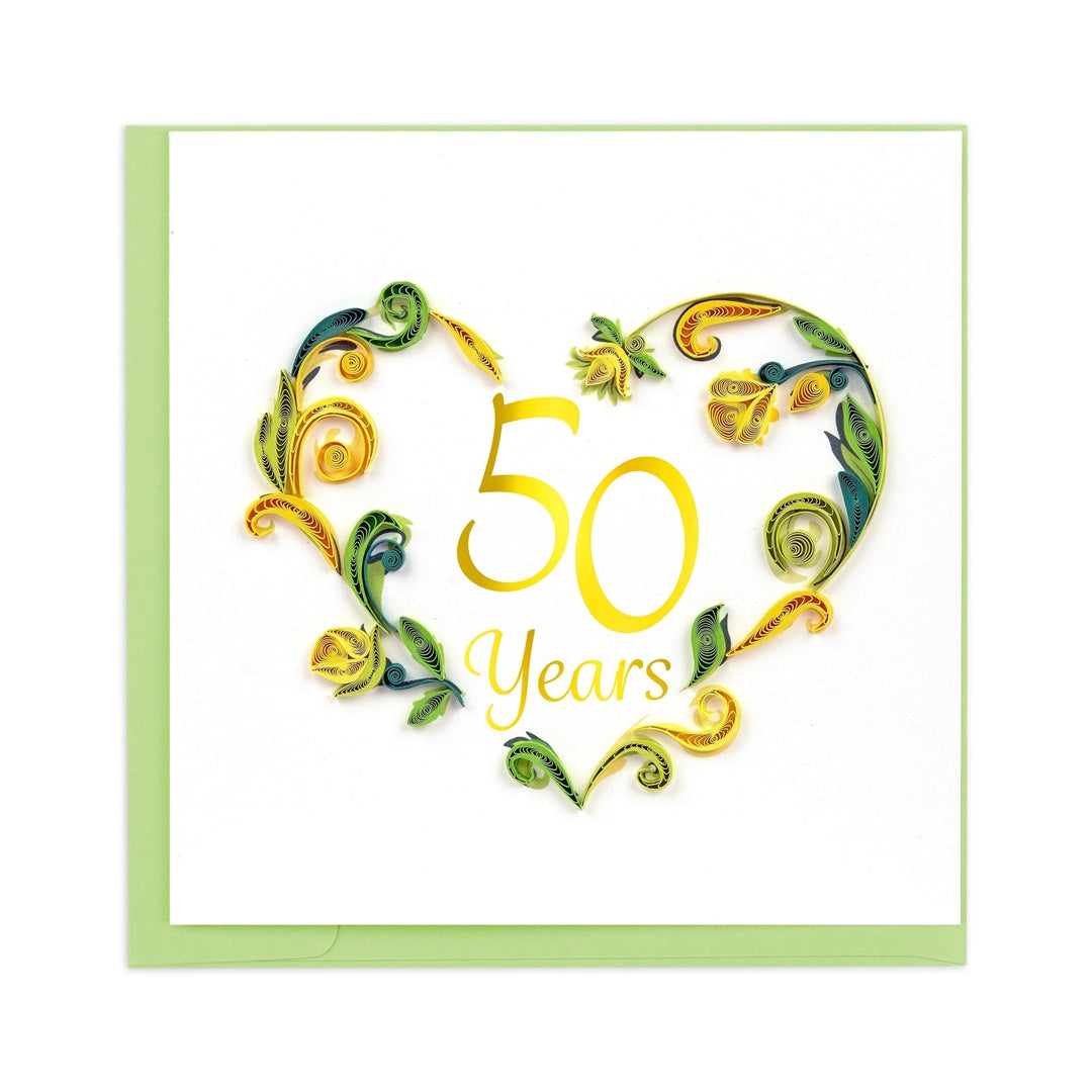 Quilling Card/グリーティングカード/50th Wedding Anniversary