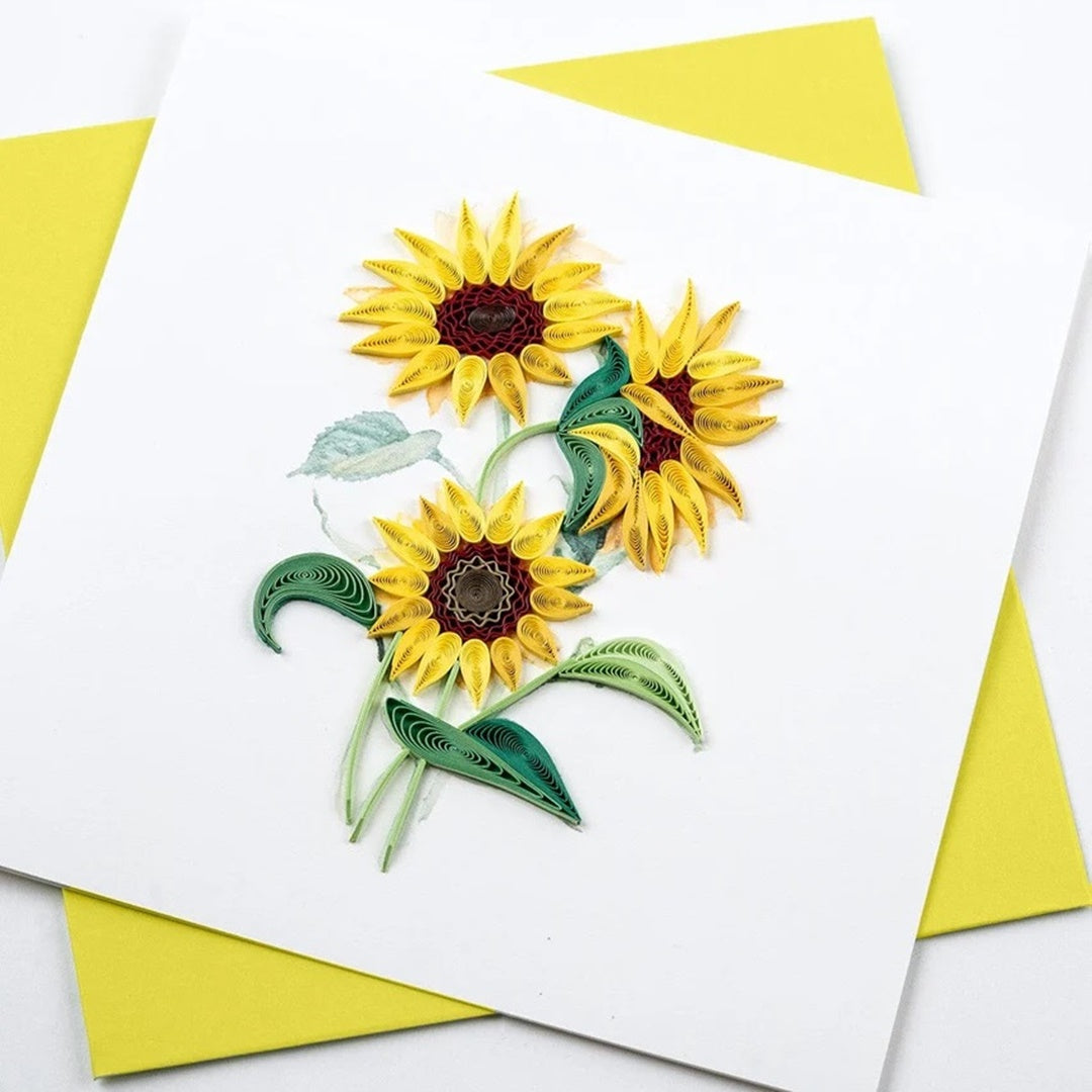Quilling Card/グリーティングカード/Wild Sunflowers