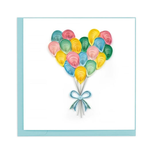 Quilling Card/グリーティングカード/Heart Balloon Bunch