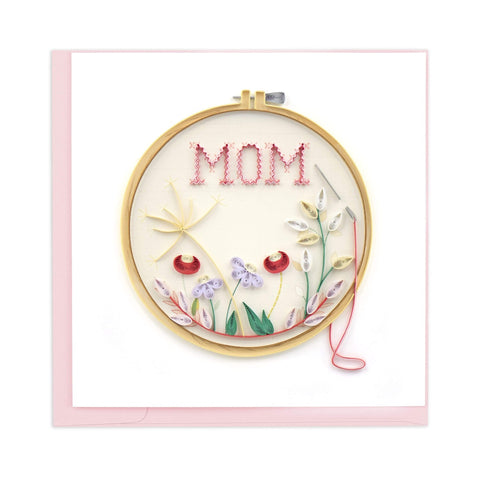 Quilling Card/グリーティングカード/Mom Cross Stitch