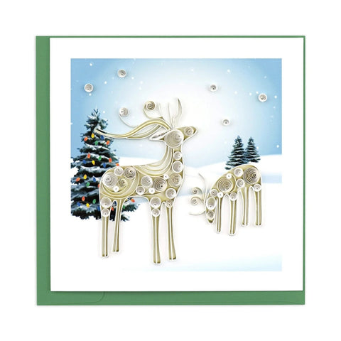 Quilling Card/Greeting Card/Snowy Reindeer