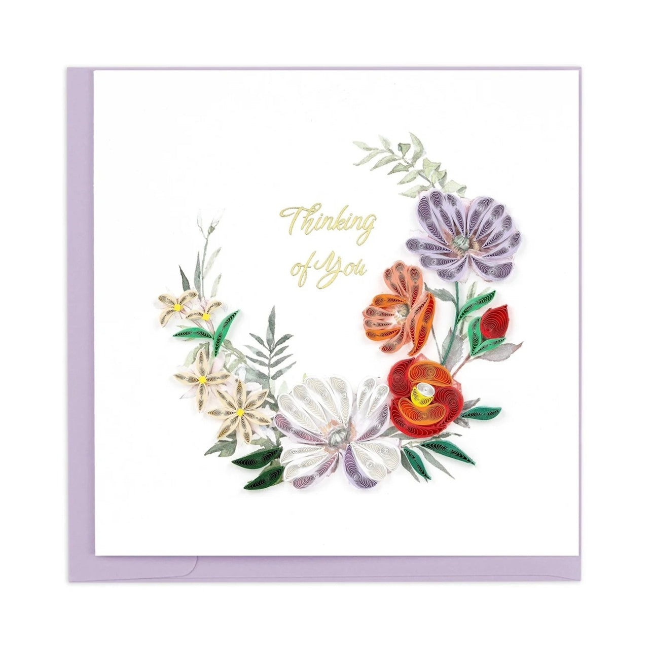 Quilling Card/グリーティングカード/Thinking of You Floral