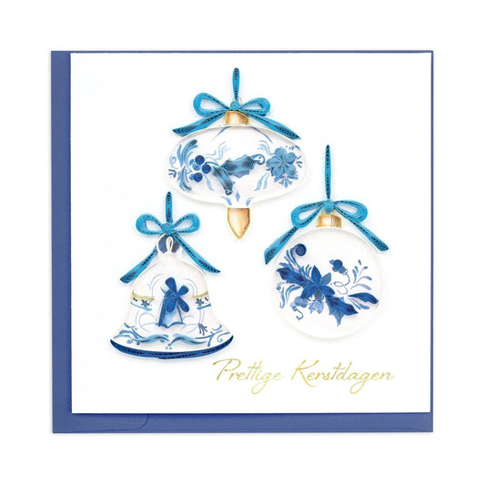Quilling Card/Greeting Card/Delft Blue Ornaments