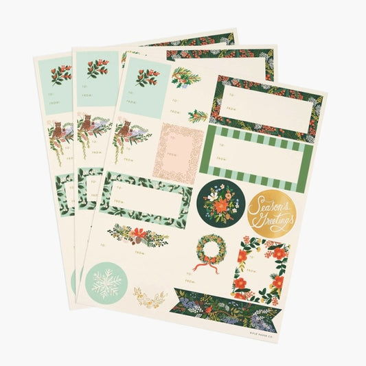 Rifle Paper/シールセット/Gift Stickers - Winter Floral