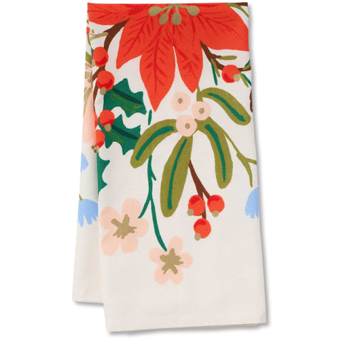 Rifle Paper/Kitchen Cloth/Holiday Tea Towel - Holiday Bouquet
