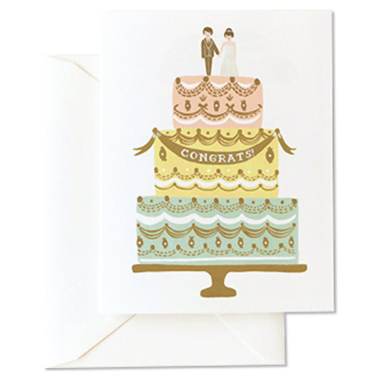 Rifle Paper/シングルカード/Congrats Wedding Cake Card