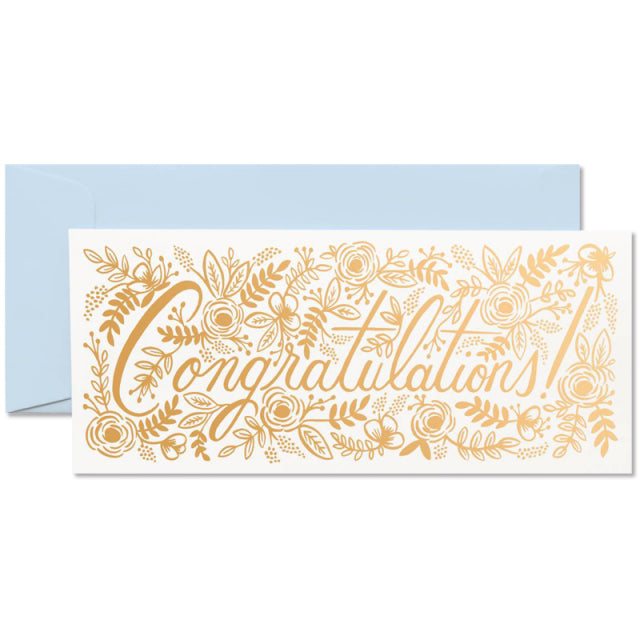 Rifle Paper/Single Card/Champagne Floral Congrats