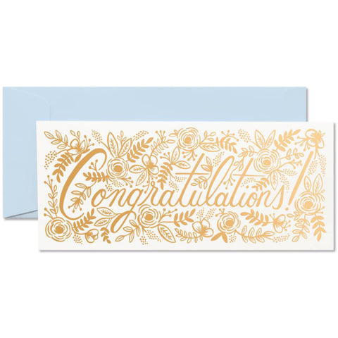 Rifle Paper/Single Card/Champagne Floral Congrats