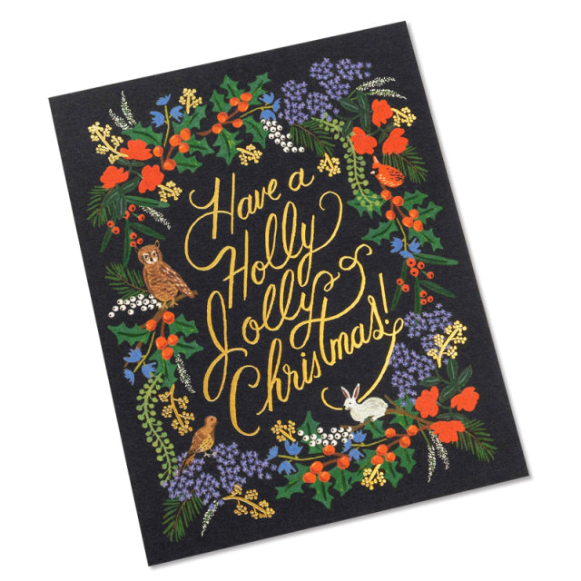 Rifle Paper/Single Card/Holly Jolly Christmas