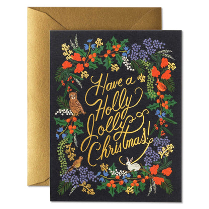 Rifle Paper/Single Card/Holly Jolly Christmas