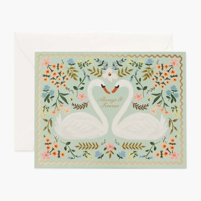 [Barcode not included] Rifle Paper/Single card/Always &amp; Forever Swans