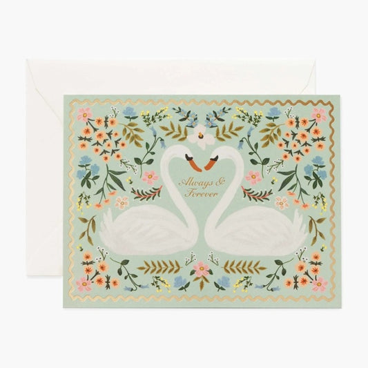 [Barcode not included] Rifle Paper/Single card/Always &amp; Forever Swans