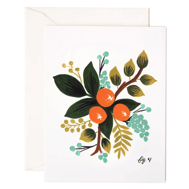 Rifle Paper/Single Card/Clementine Floral