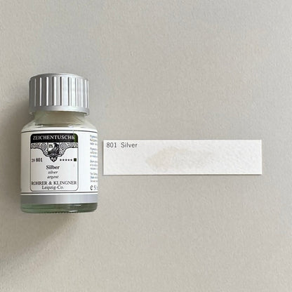 6943 Rohrer Kinal ROHRER & KLINGNER/カリグラフィーインク/Calligraphy Ink - Silver | ペーパーツリー