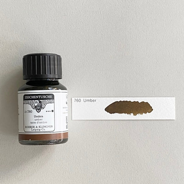 ROHRER & KLINGNER/カリグラフィーインク/Calligraphy Ink - Umber