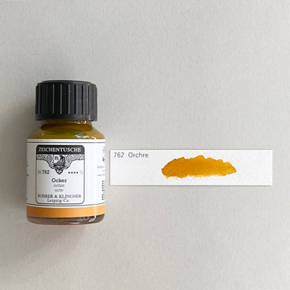 6943 Rohrer Kinal ROHRER & KLINGNER/カリグラフィーインク/Calligraphy Ink - Ochre | ペーパーツリー