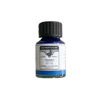 ROHRER & KLINGNER/カリグラフィーインク/Calligraphy Ink - Cyan Blue