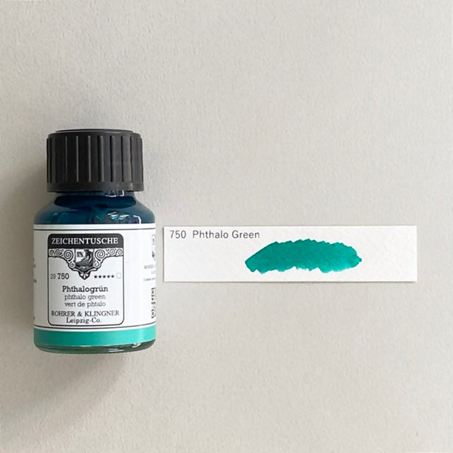 ROHRER & KLINGNER/カリグラフィーインク/Calligraphy Ink - Phthalo