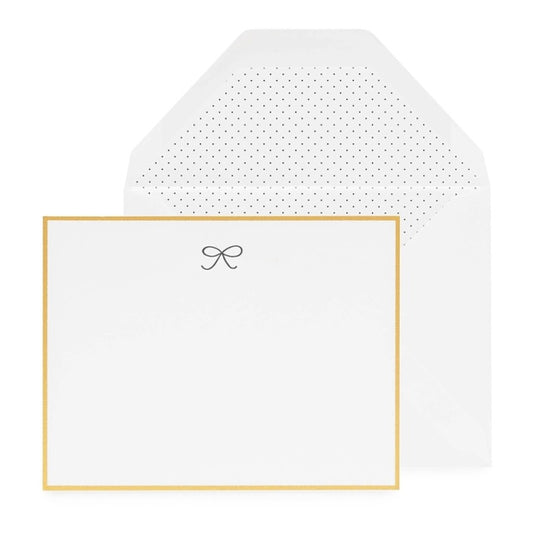 Sugar Paper/Box Card/Black Bow Note Set