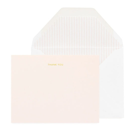 Sugar Paper/Box Card/Pale Pink Thank You Note Set