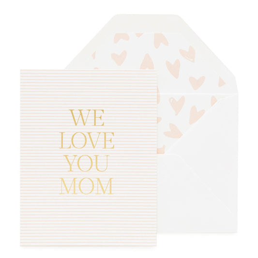 Sugar Paper/Single Card/We Love You Mom, Pink