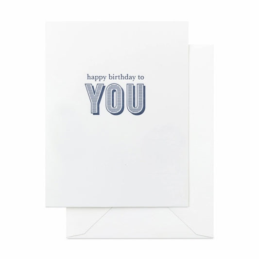 Sugar Paper/Single Card/Happy Birthday To You, Navy