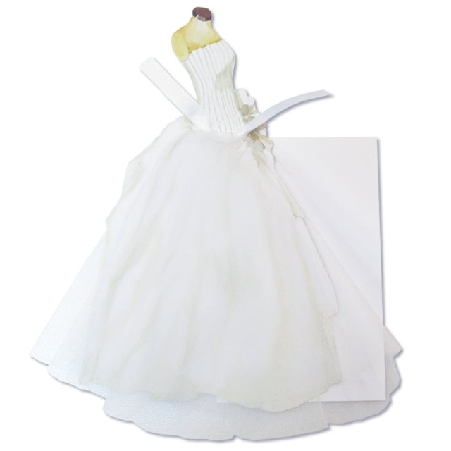 Stevie Streck Designs/Single Card/Wedding Gown with Tulle