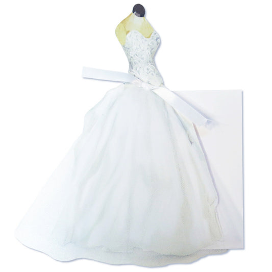 Stevie Streck Designs/Single Card/Beaded Bridal Gown with Tulle