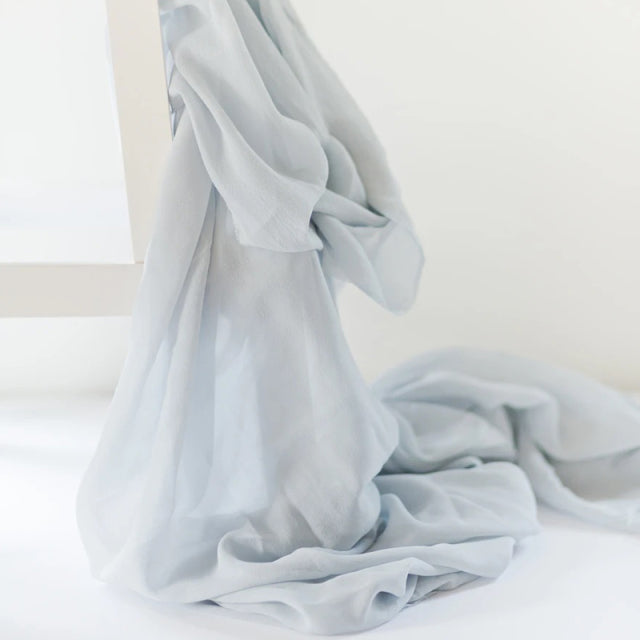 STELLA WOLFE/Silk table runner/French Blue