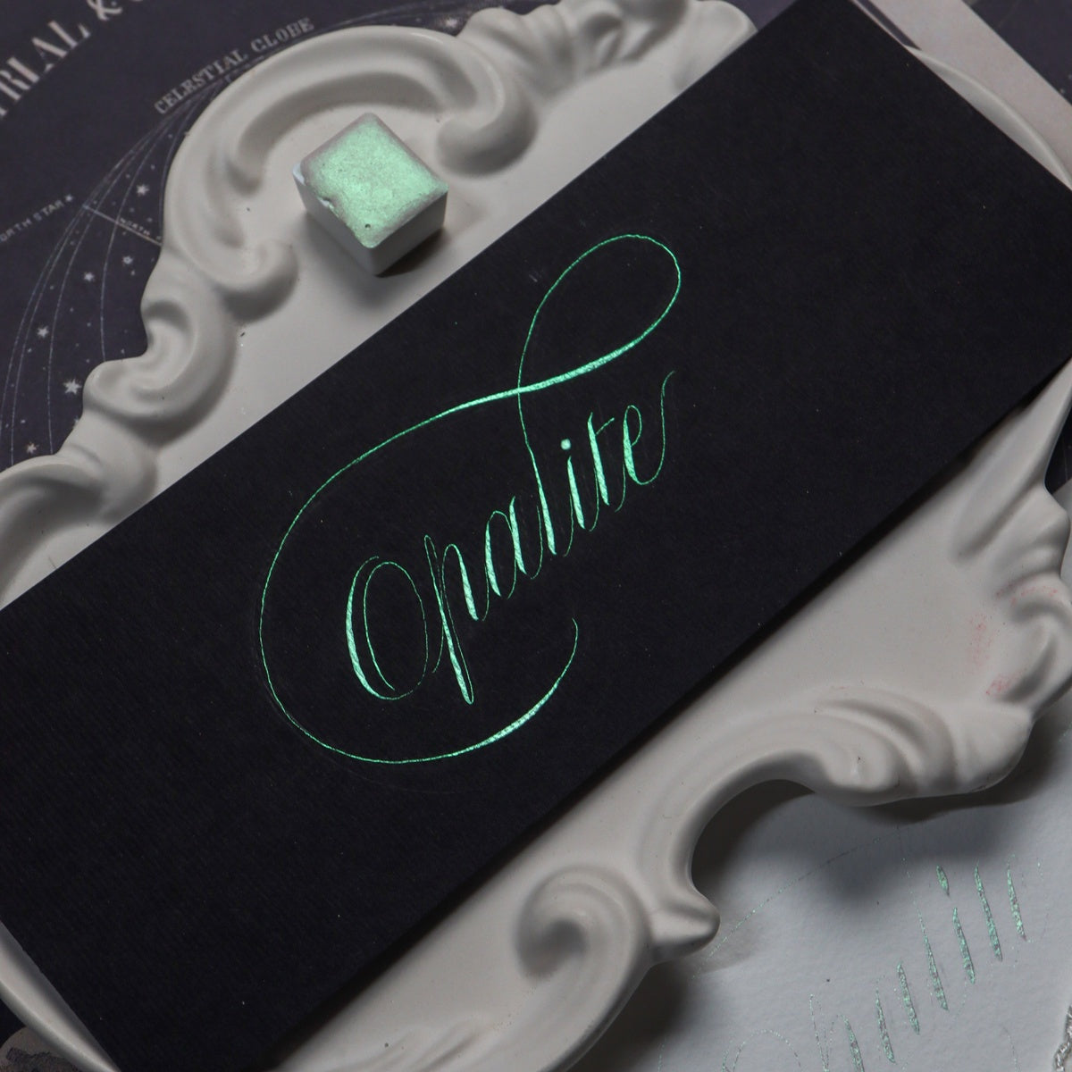 [Available 10/16 (Fri) at 8:00 PM] The Creative Kinds / Calligraphy Ink / Single Half Pan Shimmer - Opalite