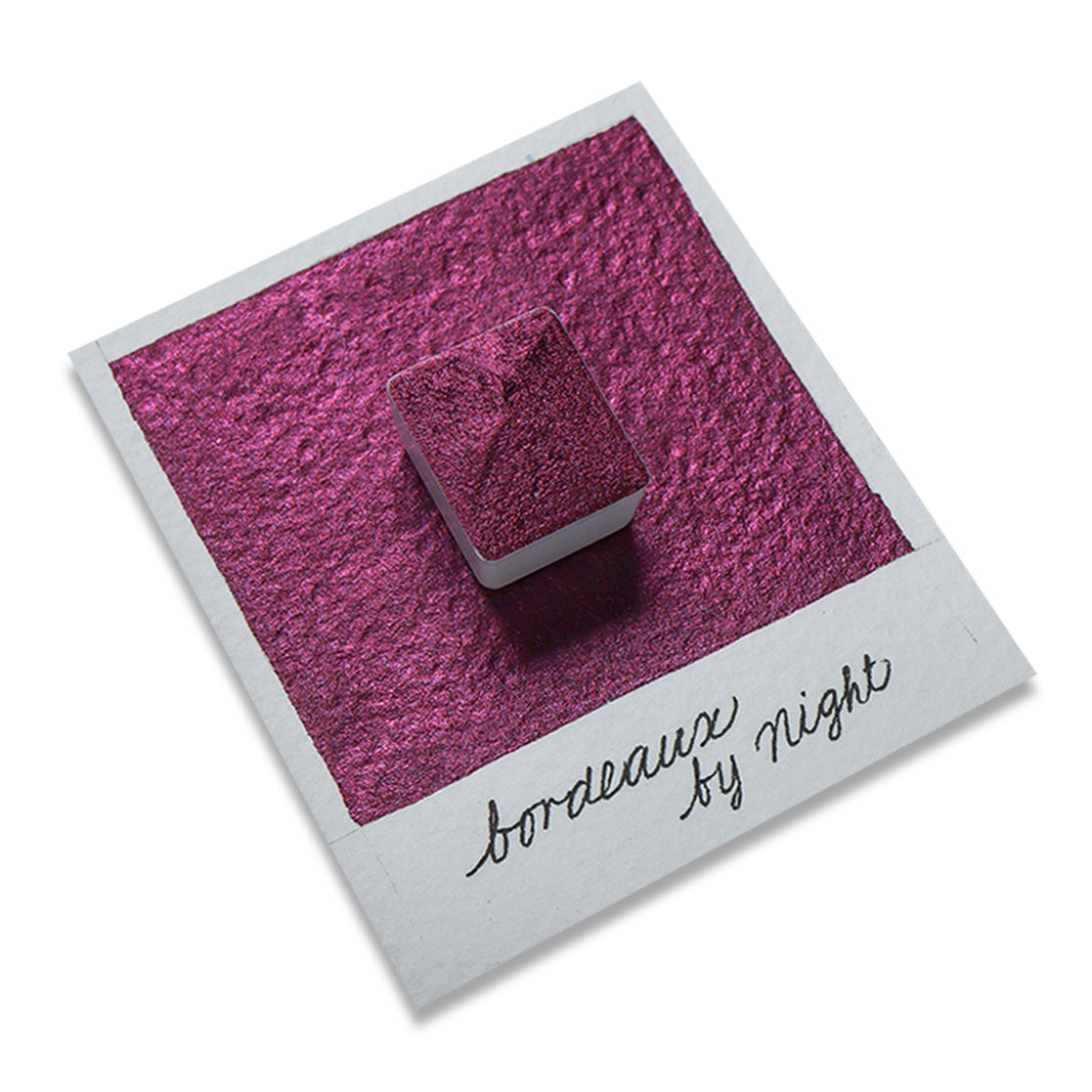 [Available Oct 16 (Fri) at 8 PM] The Creative Kinds / Calligraphy Ink / Single Half Pan Shimmer - Bordeaux by Night