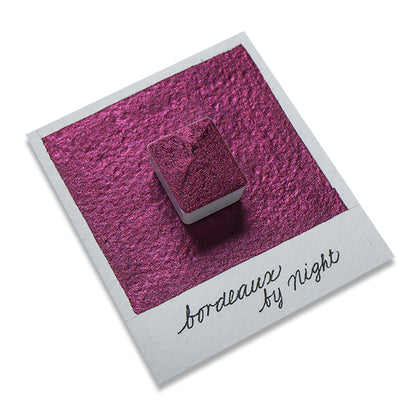 [Available Oct 16 (Fri) at 8 PM] The Creative Kinds / Calligraphy Ink / Single Half Pan Shimmer - Bordeaux by Night