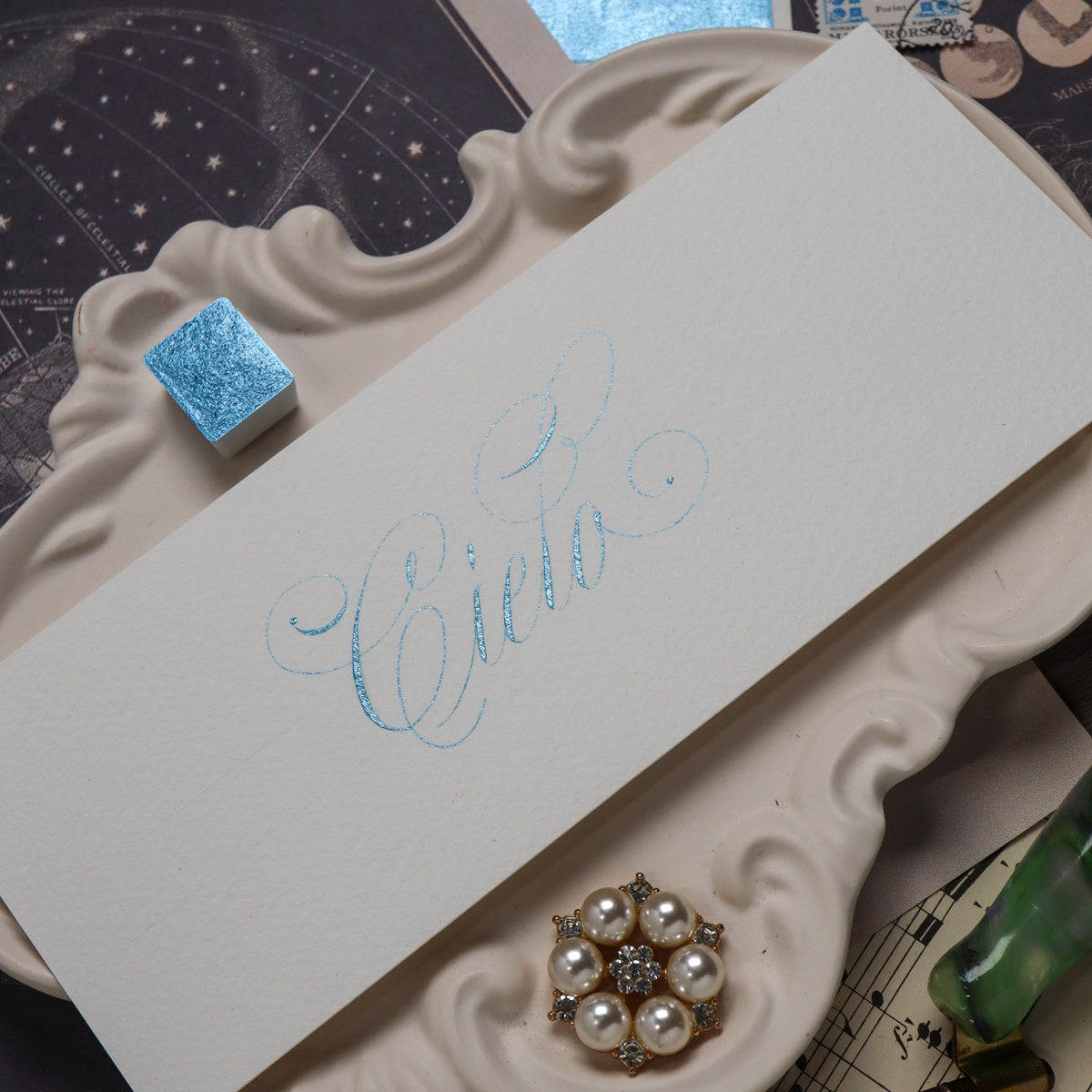 [Release: Fri, Oct 16, 8:00 PM] The Creative Kinds / Calligraphy Ink / Single Half Pan Shimmer - Cielo
