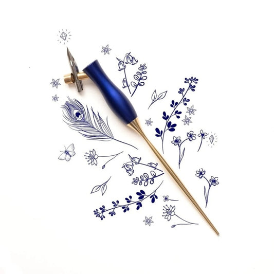 Tom's Studio/Calligraphy Holder/Bloom - Calligraphy Pen - Bluebell
