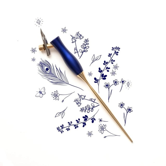 Tom's Studio/カリグラフィーホルダー/Bloom - Calligraphy Pen - Bluebell