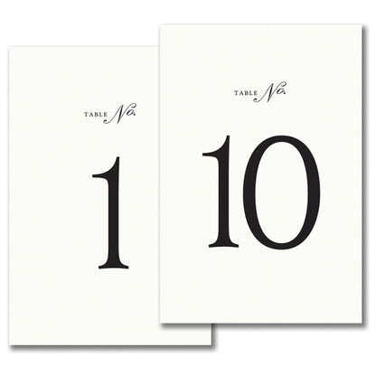 [While supplies last] Vera Wang/Table Number Cards/1-20 Tented Table Cards
