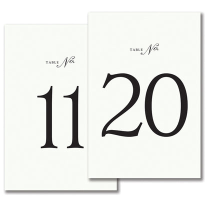 [While supplies last] Vera Wang/Table Number Cards/1-20 Tented Table Cards