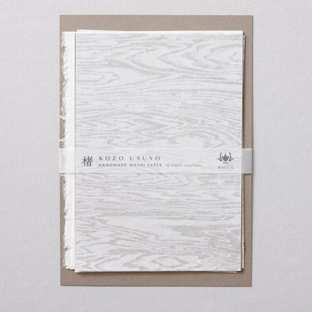 Wacca Paper WACCA/和紙/手漉き楮薄葉紙 板目 A5 10枚入 | ペーパーツリー