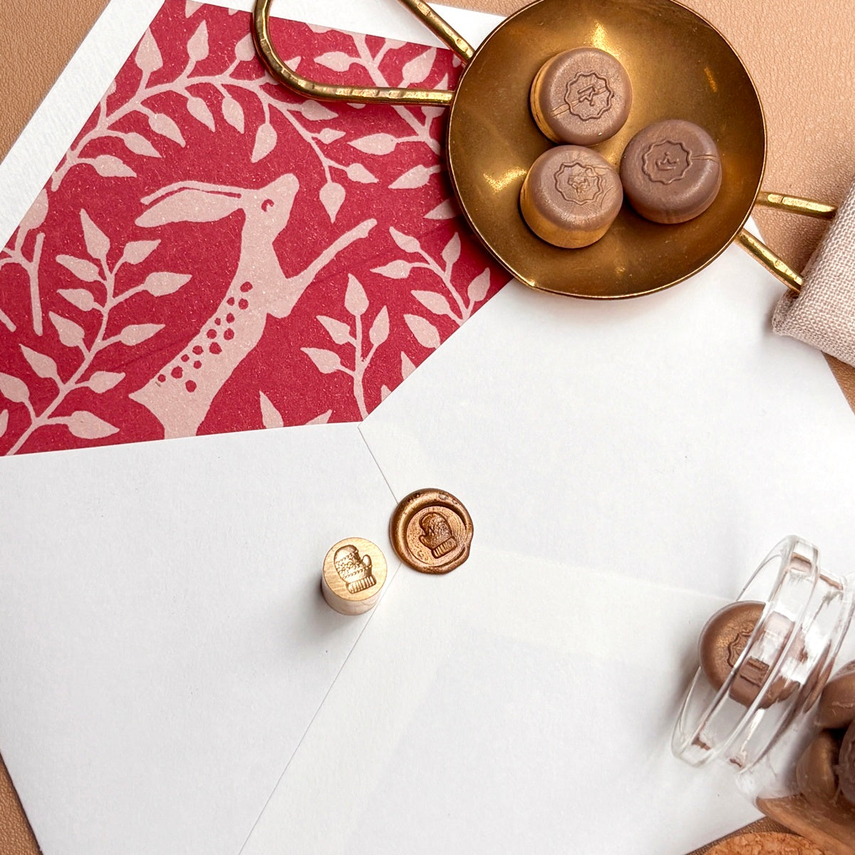 Written Word Calligraphy/シーリングスタンプ/Mini Wax Seal Head - Mitten